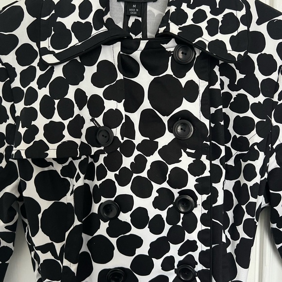 NWOT Animal Print Cotton Spring/Fall Trench Coat | M - Picture 5 of 10